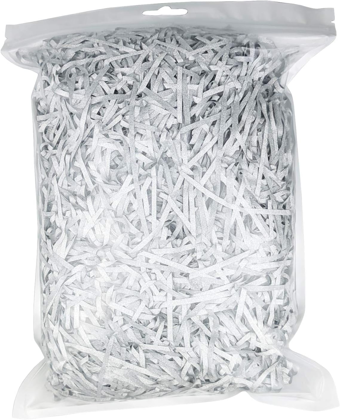 LJY 100g Silver Glitter Shredded Paper for Gift Boxes, Iridescent Hamper Filling Tissue Paper