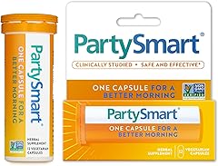 Himalaya PartySmart, 12 Capsule Tube - Alcohol Breakdown Liver Support for a Better Morning After Drinking - Plant Based, Veg