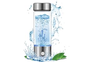 uessegs Hydrogen Water Bottle, Rechargeable Portable Hydrogen Water Machine Generator with SPE PEM Technology, Water Ionizer Machine for Home, Travel and Office(Silver)