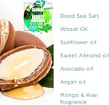 PraNaturals Dead Sea Salt Scrub 2x500g Mango Kiwi Nourishing Exfoliating Skin view 3