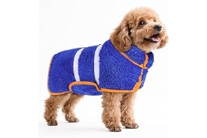 Oillase Dog Bathrobe, Quick Drying Super Absorbent Dog Robes for After Bath, Warm Keeping Dogs Towel, Dogs Bath Supplies, Dar