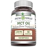 Amazing Formulas MCT Oil Supplement | 1000 Mg per Serving | Softgels | Non-GMO | Gluten-Free | Made in USA (1 Pack, 150 Count)
