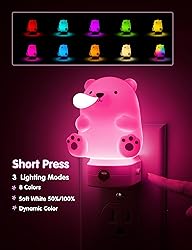 L LOHAS LED Night Light for Kids, 3D Cute Bear
