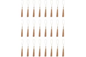 Ruwado 50 Pcs Handmade Tassels 5 Inch Small Floss Bookmark Tassel with Cord Loop for Jewelry Making DIY Project Chinese Knot 