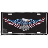 Harley-Davidson Patriotic Eagle Stamped Metal Tag Front Plate