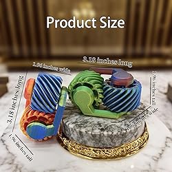 2Pcs 3D Printed Fidget Toys for Adults,Mini Finger