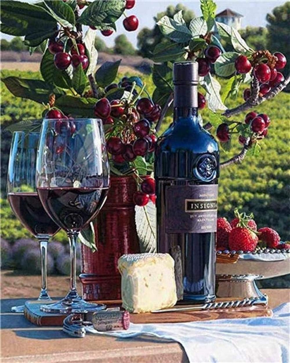 YIPINQUAN Jigsaw Puzzles 1000 Pieces For Adults And Kids Red Wine And Wine Glasses Wooden Puzzle Toys Home Decor Wall Art 75X50Cm