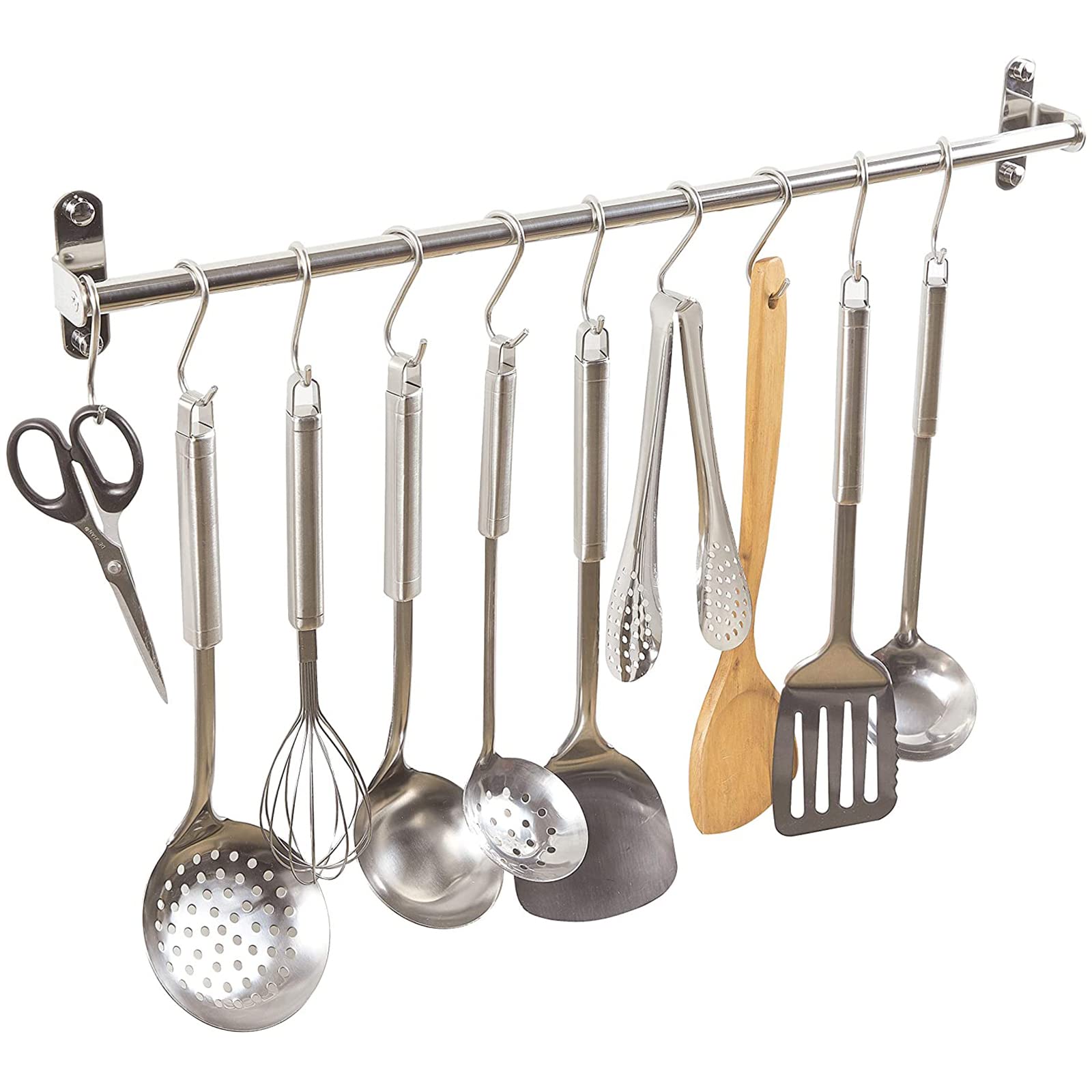 Alicemall Multipurpose Wall Mounted Kitchen Utensils Sliding Hooks (60cm)