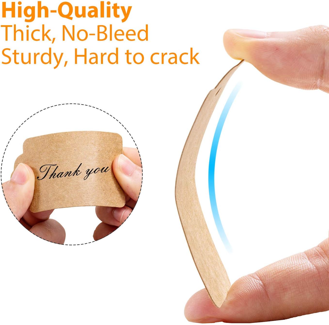 Primbeeks 200pcs Premium Gift Tags, Double-Sided Available Kraft Paper Price Tags with 200 Root Natural Jute Twine, Craft Tags Labels Treats Tags for Wedding Christmas Day Thanksgiving : Office Products