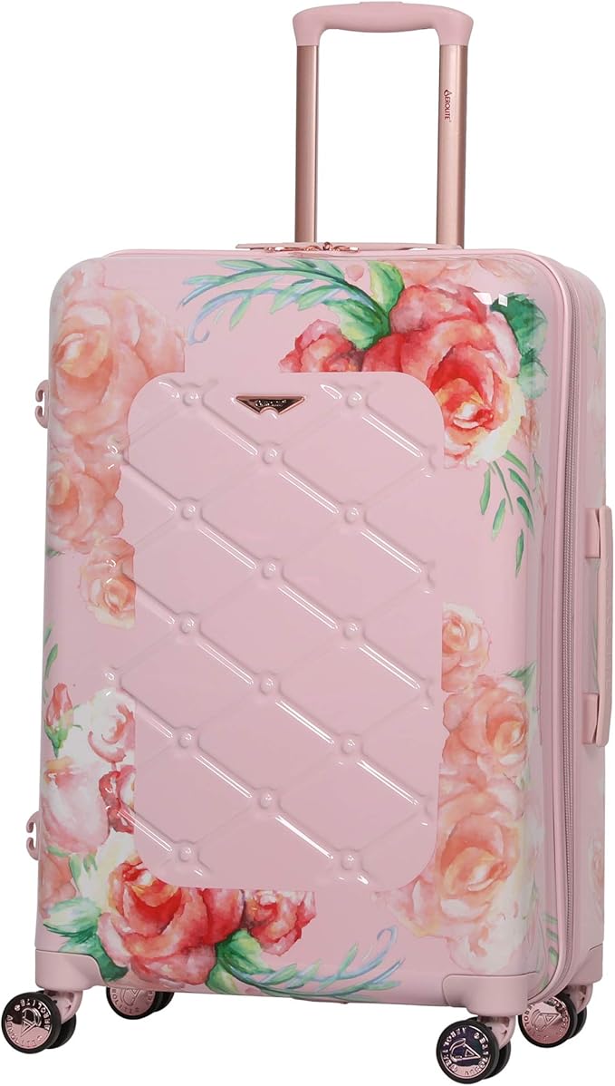pink flower suitcase