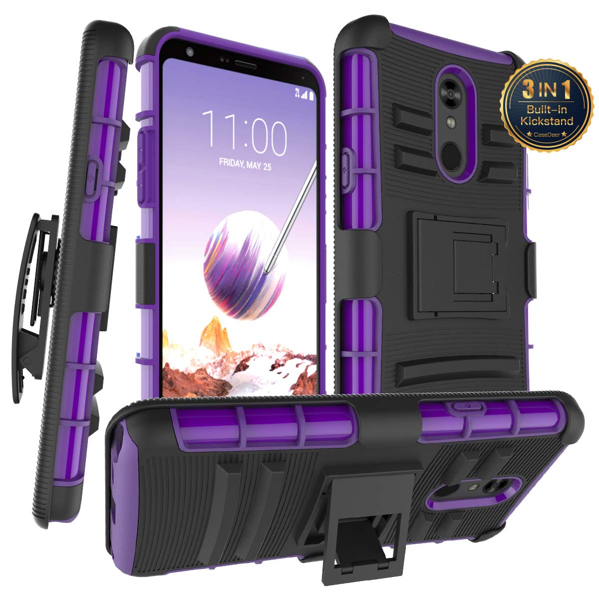 Best Lg Stylo 3 Case 3 Layer With Holster And Kickstand