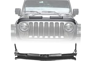 JECAR Front Hood Bra Cover Protector for 2018-2024 Jeep Wrangler JL JLU & 2020-2024 Jeep Gladiator JT