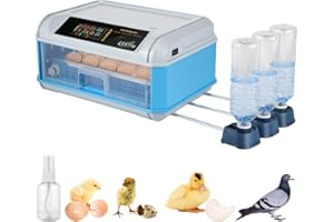CEED4U incubators for hatching eggs,24 eggs incubator,Automatic Egg Turner with Temperature and Humidity Control Chicken egg lamp for Hatching Chicken Duck Quail Eggs