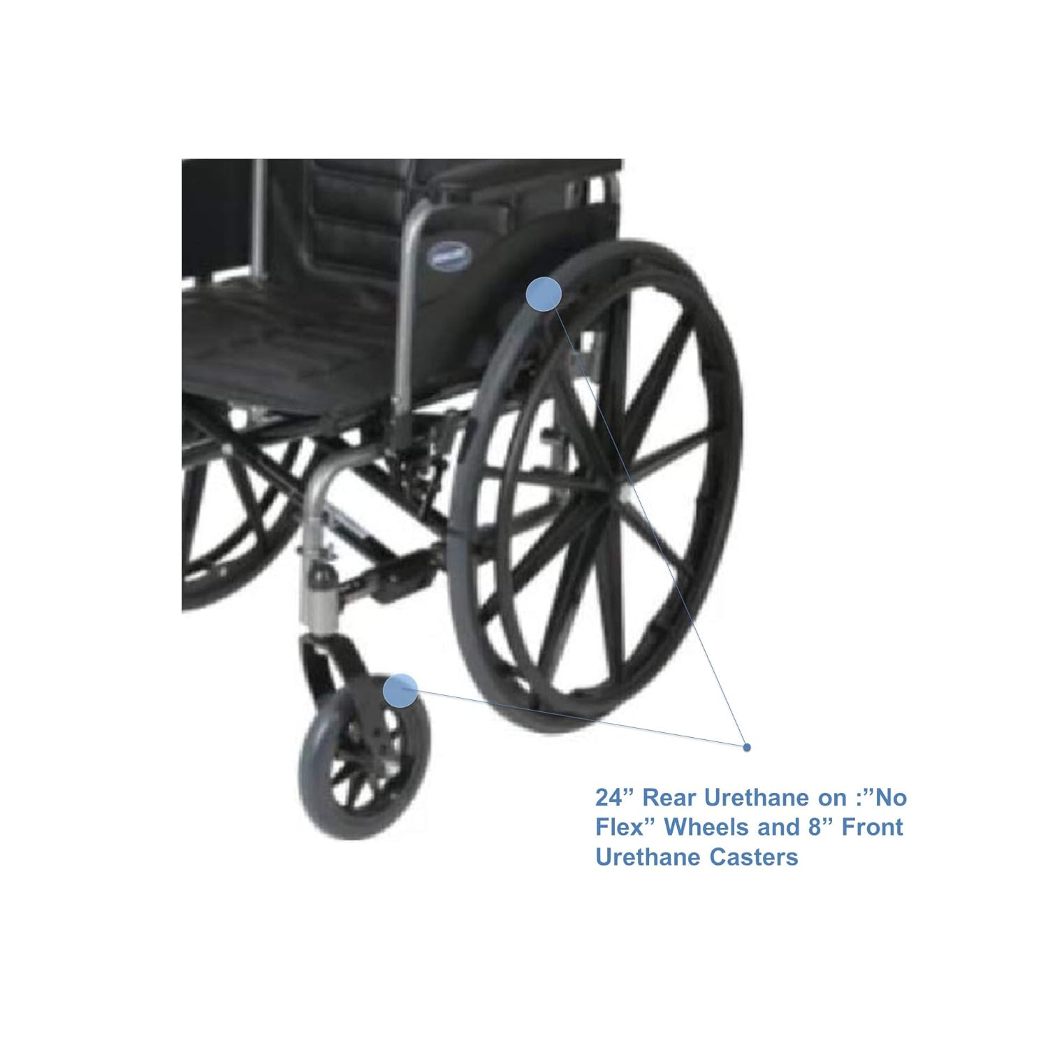 Invacare T424RDAP Tracer IV Wheelchair with Heavy Duty Wheels, 24" x 18" Seat, Desk-Length Arms 9153639571 - A13610 02: Industrial & Scientific