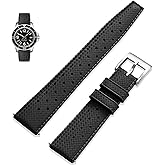 Ylfcly Fluororubber FKM Watchbands,Rubber Watch Strap Quick Release Tropical Style 20mm 22mm Soft Breathable,Durable Rubber Watch Band Universal Replacement Band Strap for Men Women