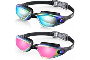 Aegend Swim Goggles, 2 Pack Swimming Goggles No Leaking Adult Men Women Youth