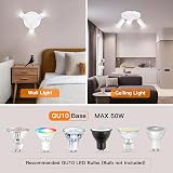 Ketom Round 3 Way Ceiling Spotlight Fitting White GU10 LED Rotatable view 5
