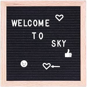 Download Amazon.com : Demonstration Supplies Wood Felt Letter Board Changeable Message Board Sign with ...