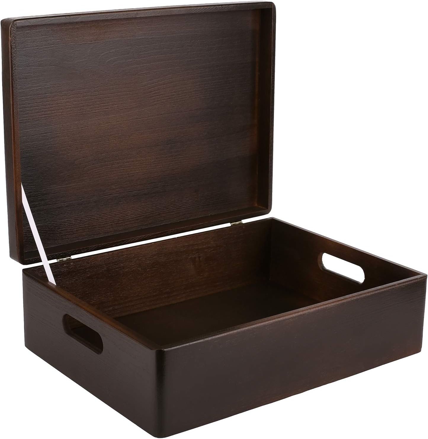 Creative Deco XL Brown Large Wooden Box Storage Keepsake Wood 40 x 30