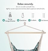 VonHaus Hanging Chair Outdoor Leaf Print Garden Swing Seat 1 Seater view 6