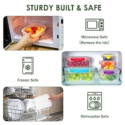 Moretoes 10pcs Food Storage Containers with Lids