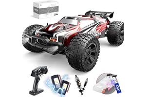 DEERC 9206E DIY Extra Shell 1:10 Scale Large RC Cars,48+ KM/H Hobby Grade High Speed Remote Control Car for Adults Boys,All Terrain 4WD 2.4GHz Off Road Monster RC Truck with 2 Battery for 40+ Min Play