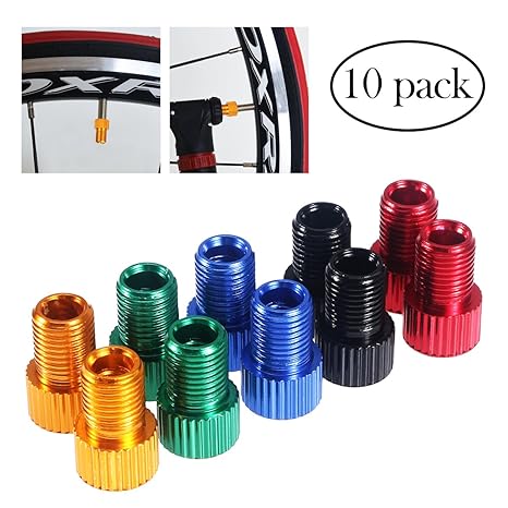 Winomo 10pcs Adattatore Valvola Presta Bici Per Compressore Pompa Valvola Schrader Adattatori Connettori