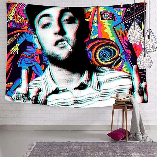 Amazon Com Shenyizhu Tapestries Mac Mi Ller Tumblr Blog Gallery 3d Printing Artwork Blanket Wall Hanging Bedroom Living Room Dorm Decor Fabric 51 2 X 59 1 Inch Home Kitchen
