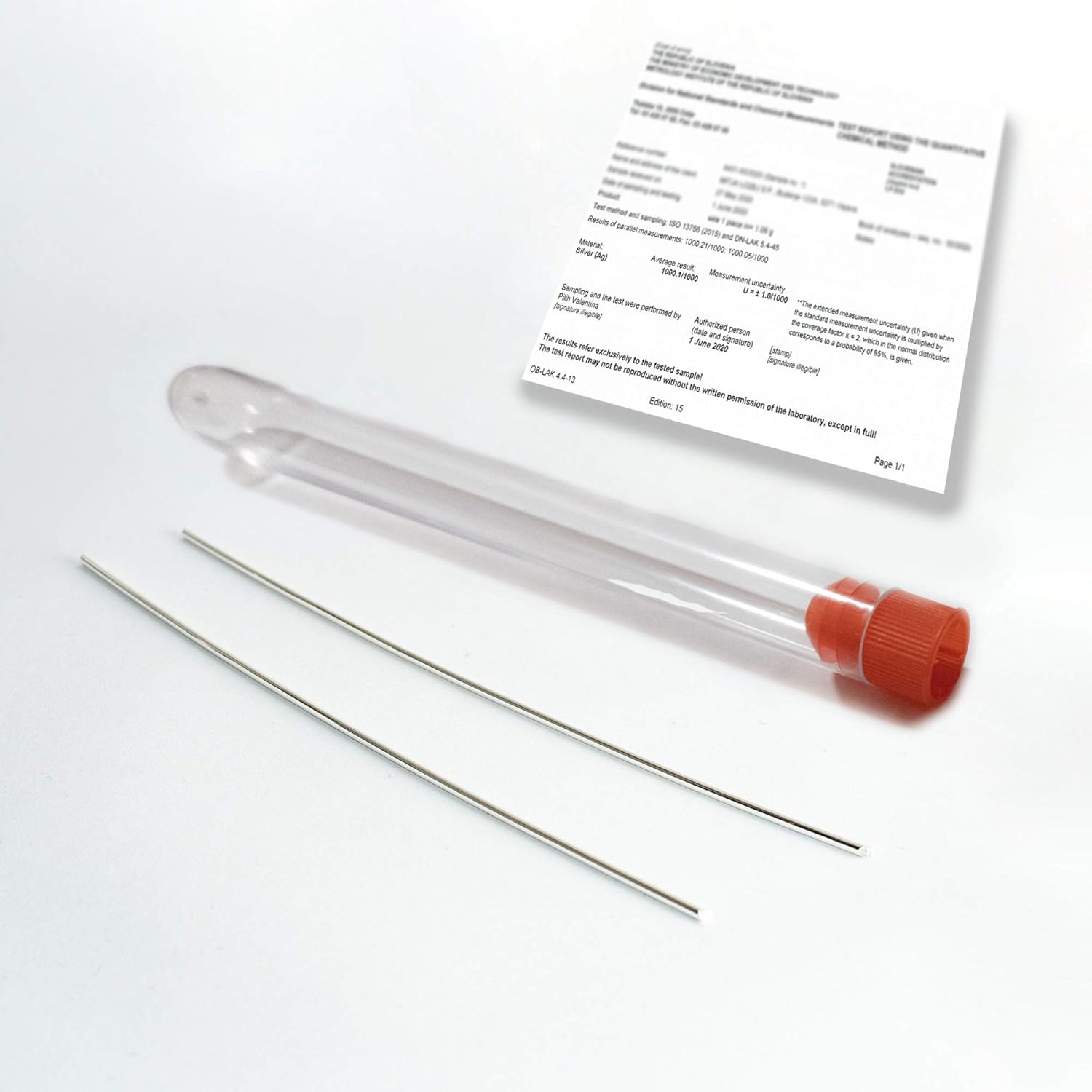 Colloidal Silver Pair of Pure Silver Wire 99.99