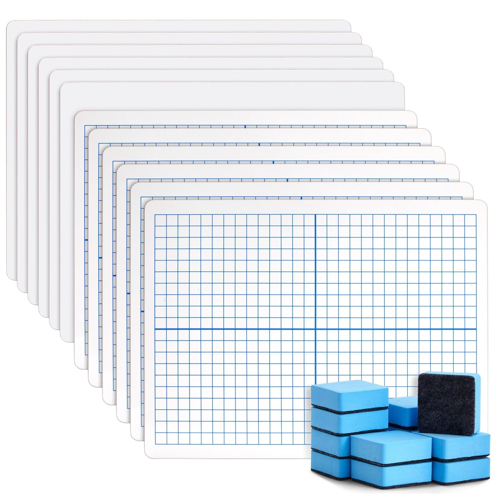 Photo 1 of ** PARTIAL SET/ ONLY 7** Bright Creations 24 Piece Set - 12 Pc XY Axis Graph Whiteboard 9 x 12 inches - Dry Erase Board Double-Sided Lap Board with Erasers for Classroom Supplies
