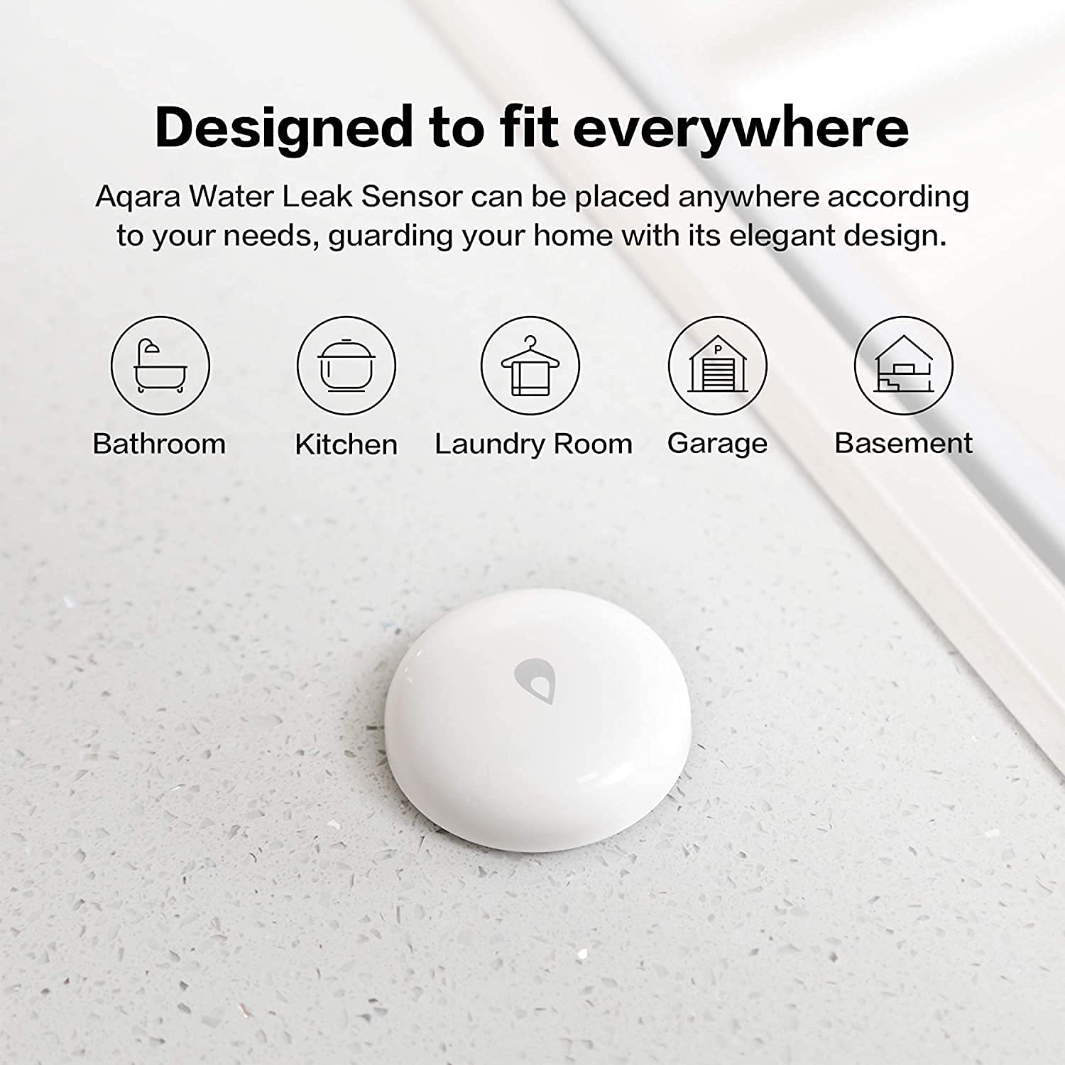 Aqara Water Leak Sensor, Zigbee Wireless Water Leak Detector for Alarm System and Smart Home Automation, Requires AQARA HUB, App Notifications, for Kitchen, Bathroom, Basement, Works with IFTTT - View 5