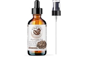 Moringa Oil 120ml | Organic Vitamin A & C Rich Oil Retains Skin’s Natural Moisture, 100% Pure, Cold-Pressed, Hexane-Free, Non