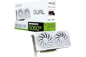 ASUS Dual GeForce RTX™ 5060 Ti 16GB GDDR7 White OC Edition (PCIe 5.0, 16GB GDDR7, DLSS 4, HDMI 2.1b, DisplayPort 2.1b, 2.5-Sl