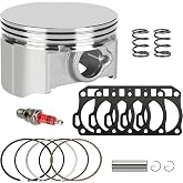CILOYU 70mm Flat Top Piston Kit .550 Rings Replacement for Predator 212 224 | High Compression Flat Top Piston Compatible with GX160 GX200 5.5HP 6.5HP Gas Engine Mini Bike Go Kart Powersports Parts