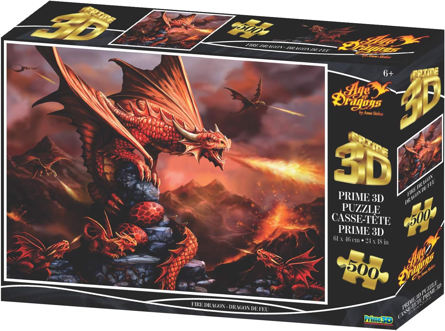 Anne Stokes Fire Dragon 3d Jigsaw Puzzle 500 Piece Multi Colour Amazon Co Uk Toys Games