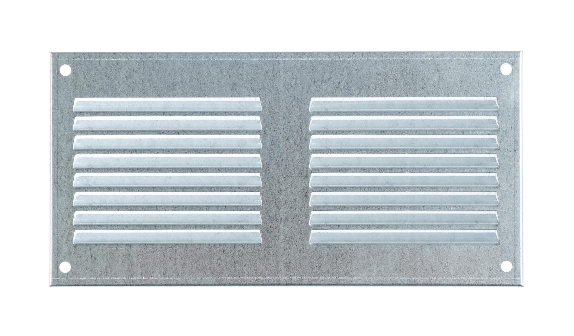 Steinberg14 Galvanised Steel 200x100mm Air Vent Cover with Insect Mesh - 8x4 inch Ventilation Grille - Air Vent Register for Walls and Ceilings - Ventilation Cover for Outdoor and Indoor