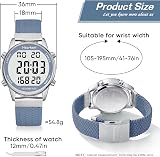Hearkent Pedometer Watch for Women Non Bluetooth 30M Waterproof Blue view 2
