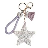 Fawziya Crystals Tassel Star Women's Keyrings