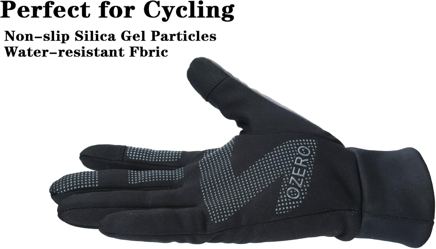 OZERO Mens Winter Thermal Gloves Touch Screen Glove Water Resistant Windproof Warm for Driving Cycling Running : Clothing
