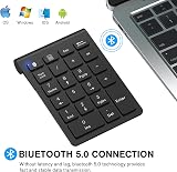Cimetech Bluetooth Numpad 22 Keys Wireless Numeric Keypad Black view 5