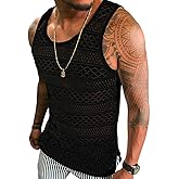Syktkmx Mens See Through Vest Crewneck Sleeveless Tank Tops Muscle Sexy Mesh Shirts