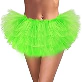 Ammiko Tutu for Women Adults - 5 Layer Tutu Skirts, Tutus for Women Girls, Halloween Tutu Adult, 80s Tulle Skirt Costume