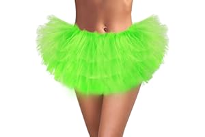 Ammiko Tutu for Women Adults - 5 Layer Tutu Skirts, Tutus for Women Girls, Halloween Tutu Adult, 80s Tulle Skirt Costume