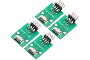 MECCANIXITY 4pcs FFC FPC Connector Board 8 Pins 0.5mm Socket to 2.54mm Double Row Right Angle Pin Header Strip Adapter, PCB C