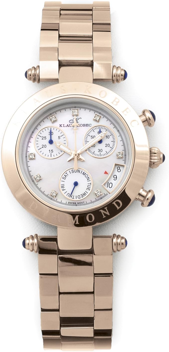 Klaus Kobec C38 Ladies 'Couture' Diamond Set Rose Gold IP Chronograph