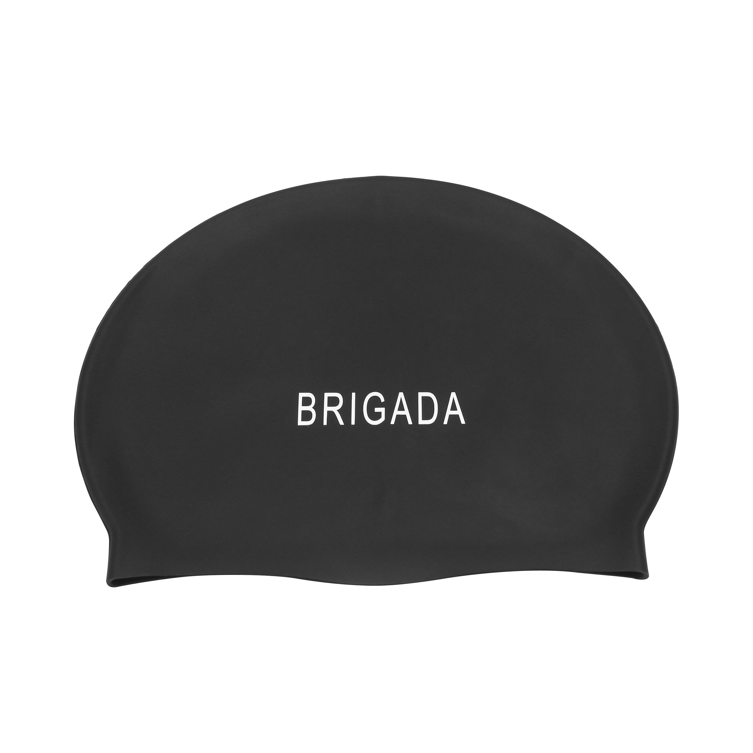 BRIGADA Swim Cap Silicon Reinforced Edge Waterproof Swim Caps Non-Slip Tear Resistant Comfortable Swimming Cap for Adults,Youths