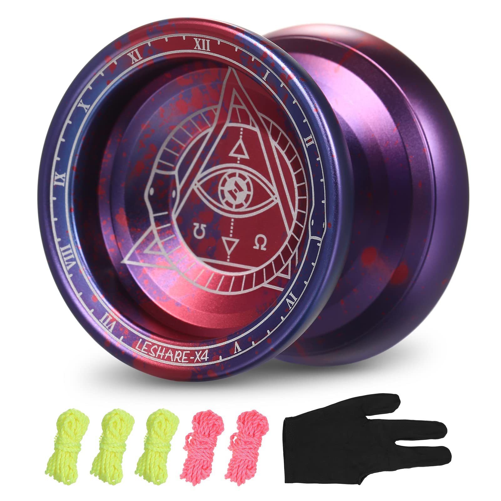 Lixada Professional Yoyo Competitive Aluminum Yoyo Ball Yo Yo Gift with Strings and Glove