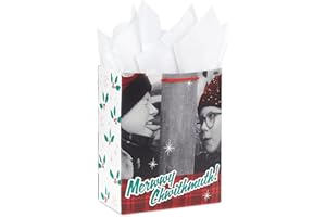 Hallmark A Christmas Story 13" Large Christmas Gift Bag with Tissue Paper (Merwwy Chwithmuth) for Kids, Grandchildren, Fans