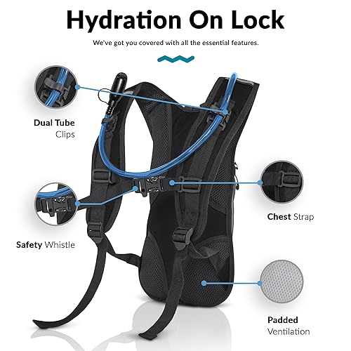 Water Buffalo Hydration Backpack Lightweight Hydration Pack with 2L Water  Bladder Water Backpack for Hikin