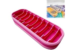 Storage Case with 10 Compartments,8.07" Portable Painting Tray Organizer for Diamond Drills & Tools,Multi-Compartment Holder 
